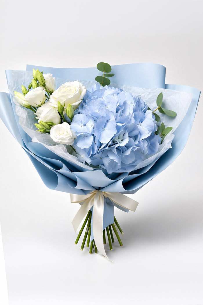 Blue Hydrangea Petite — Flowchow flower delivery UAE