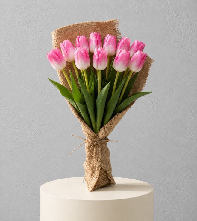 Eleven Pink Tulips — Flowchow flower delivery UAE